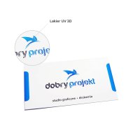 Wizytówki z lakierem wypukłym UV 3D - projekt i druk
