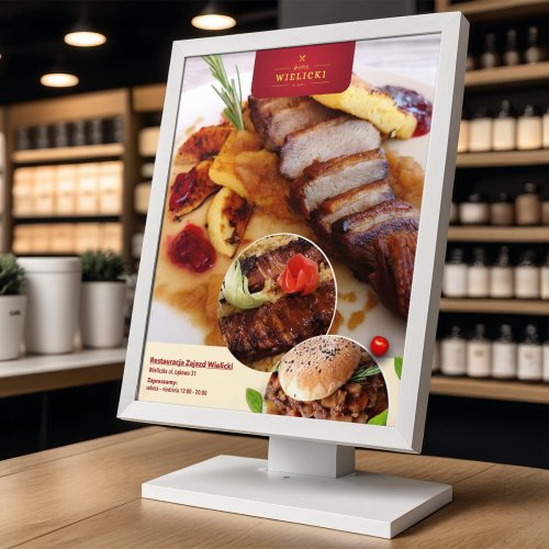 Karta menu A4 dla restauracji, hoteli i kawiarni