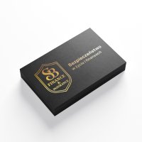 Wizytówki czarne złocone - projekt i druk