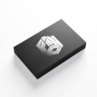 Wizytówki czarne ze srebrzeniem - projekt i druk