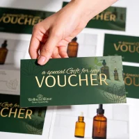 Voucher ze złoceniem wypukłym 3D - projekt i druk