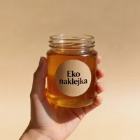 Etykieta samoprzylepna na miód na papierze kraft
