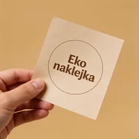Eko naklejka na papierze kraft