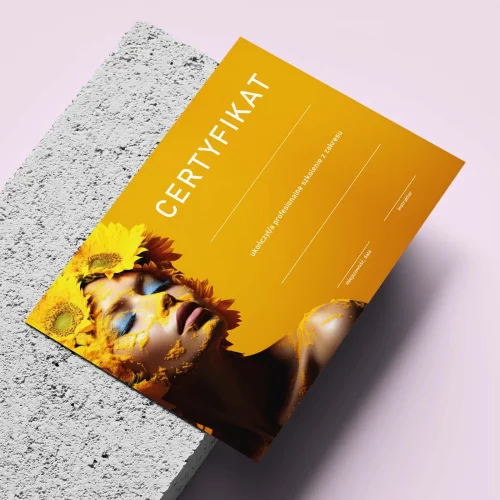 Certyfikat szkoleniowy A4 - projekt i druk, 10 szt.