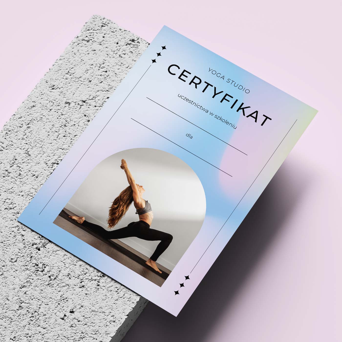 Certyfikat szkoleniowy A4 - projekt i druk, 10 szt.